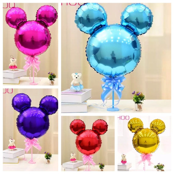 Disney Mickey//Minnie Mouse Globos De Papel De Aluminio número/" 1/' Azul//Rosa Cumpleaños Chica