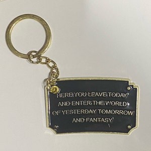 Disneyland Entrance Sign keychain | here you leave today keychain | Disneyland Keychain | Disney world Keychain | Disney Plaque image 4