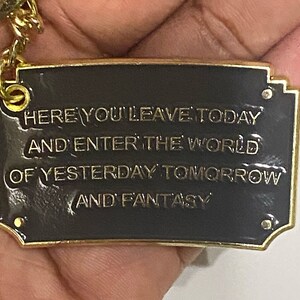 Disneyland Entrance Sign keychain | here you leave today keychain | Disneyland Keychain | Disney world Keychain | Disney Plaque image 3
