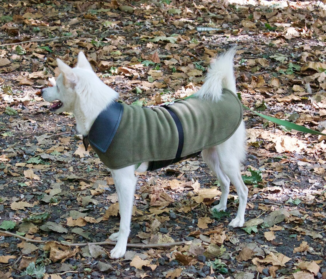 Custom Dog Fleece Coat Dog Jacket Fleece/Faux Leather Dog Etsy