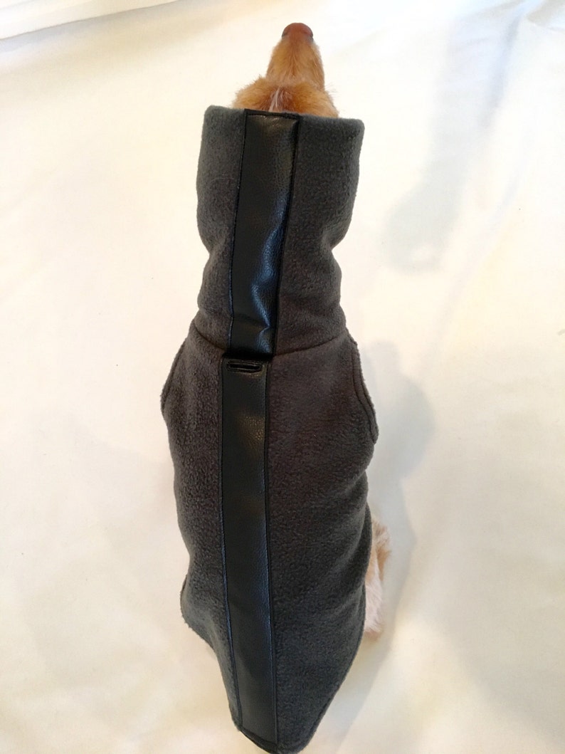Dog HoodieScarf-Dog Clothes Custom Dog Hoodie with Leather Trim-Dog Fleece Sweater