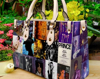 Prince Purple Rain lederen tas, Prince Lover's handtas, Prince Women portemonnees, aangepaste lederen tas, Prince Woman handtas, gepersonaliseerde tas