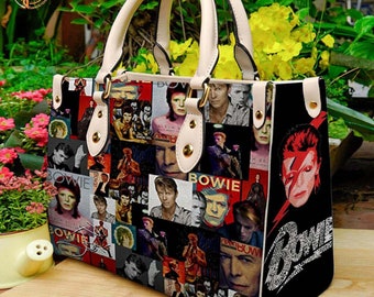 Bolso de cuero David Bowie Music, bolso de amante de David Bowie, bolso y monederos de David Bowie, bolso de cuero personalizado, bolso de mujer, bolso personalizado