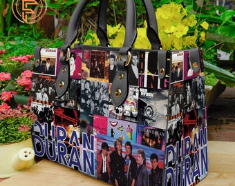 Vintage Duran Duran muziek lederen tas, Duran Duran Lover's handtas, Duran Duran tassen en portemonnees, aangepaste lederen tas, gepersonaliseerde tas