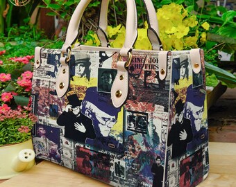Johnny cash Leather Bag Handbag,Johnny cash Handbag,Custom Leather Bag,Johnny cash Lover Handbag,Woman Handbag,Personalized Bag,Shopping Bag