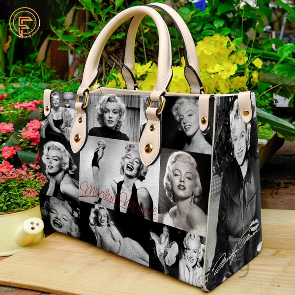 Marilyn Monroe Leather Bag, Marilyn Monroe Lover's Handbag, Marilyn Monroe Bag and Purses, Custom Leather Bag, Personalized Woman HandBag