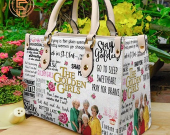 Custom The Golden Girls Leather Bag,The Golden Girls Lover's Handbag, The Golden Girls Bags and Purses, Custom Leather Bag, Personalized Bag