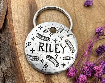 Pickle Dog Tag: Custom Pet ID, Pickles, Personalized Collar Tags