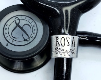 Étiquette D'Identification Pour Stéthoscope - Badge Personnalisé Coeur Pour Infirmières - Charme Nom En Acier Inoxydable
