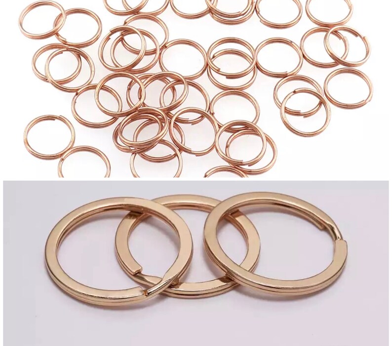 Add On Order Extra Split Ring Existing Orders Only Hardware 20/12mm Set Rose Gld