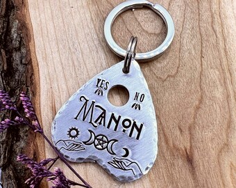 Large Planchette Pet Tag: Custom Pet ID for Dogs, Halloween, Ouija Board, Witchy, Personalized