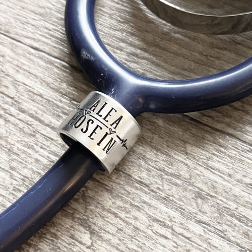 Stethoscope ID Tag Stethoscope ID Ring Nurse Gift Doctor Etsy