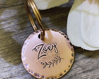 Pet ID Tag - Dog Tag - Dog Collar Tag - Pet Name Tag - Hand Stamped Dog Tag - Custom - Engraved - Personalized - New Pet - Dog Mom