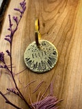 Full Moon Dog Tag: Forest Design, Camping, Night Sky, Personalized Pet ID product logo