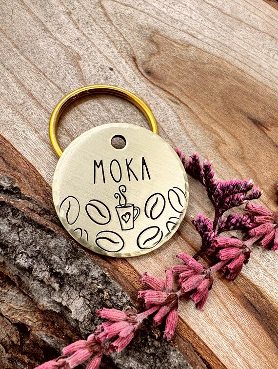 Coffee Bean Dog Tag: Espresso Design, Mug, Hot Chocolate, Latte