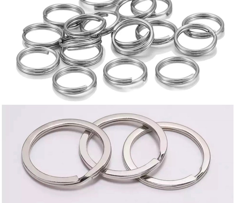 Add On Order Extra Split Ring Existing Orders Only Hardware 20/12mm Set Silv.