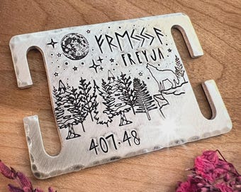 Personalized Viking Runes Dog Tag – Noiseless Slide-On Pet ID