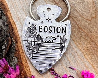 bear shaped dog tag