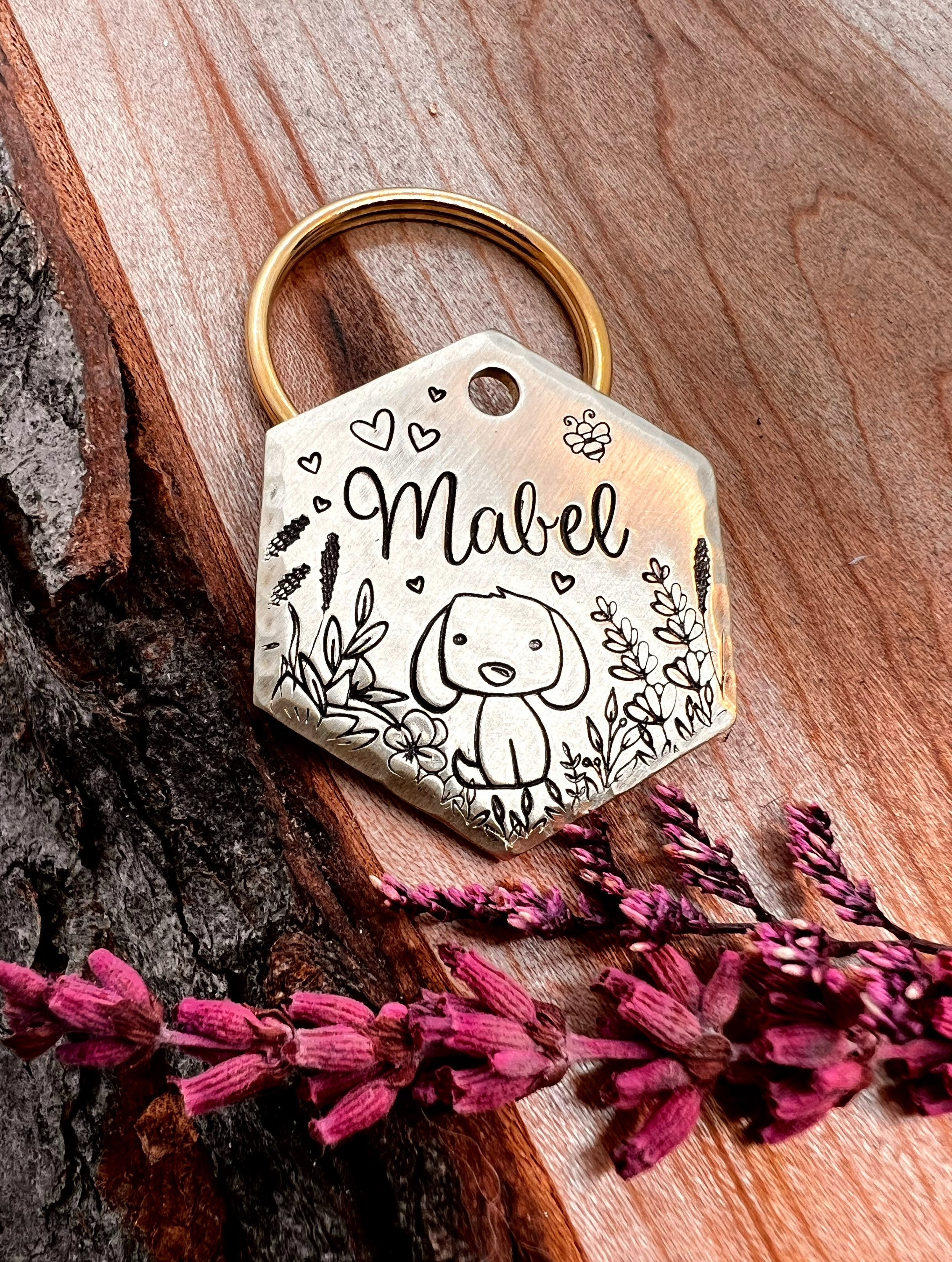 Essential Are Tags Name Dog Personalized Why 真鍮 チェーン付き 薔薇 Tag ㉒Dog | Bjorn Lille The ネックレス・ペンダント