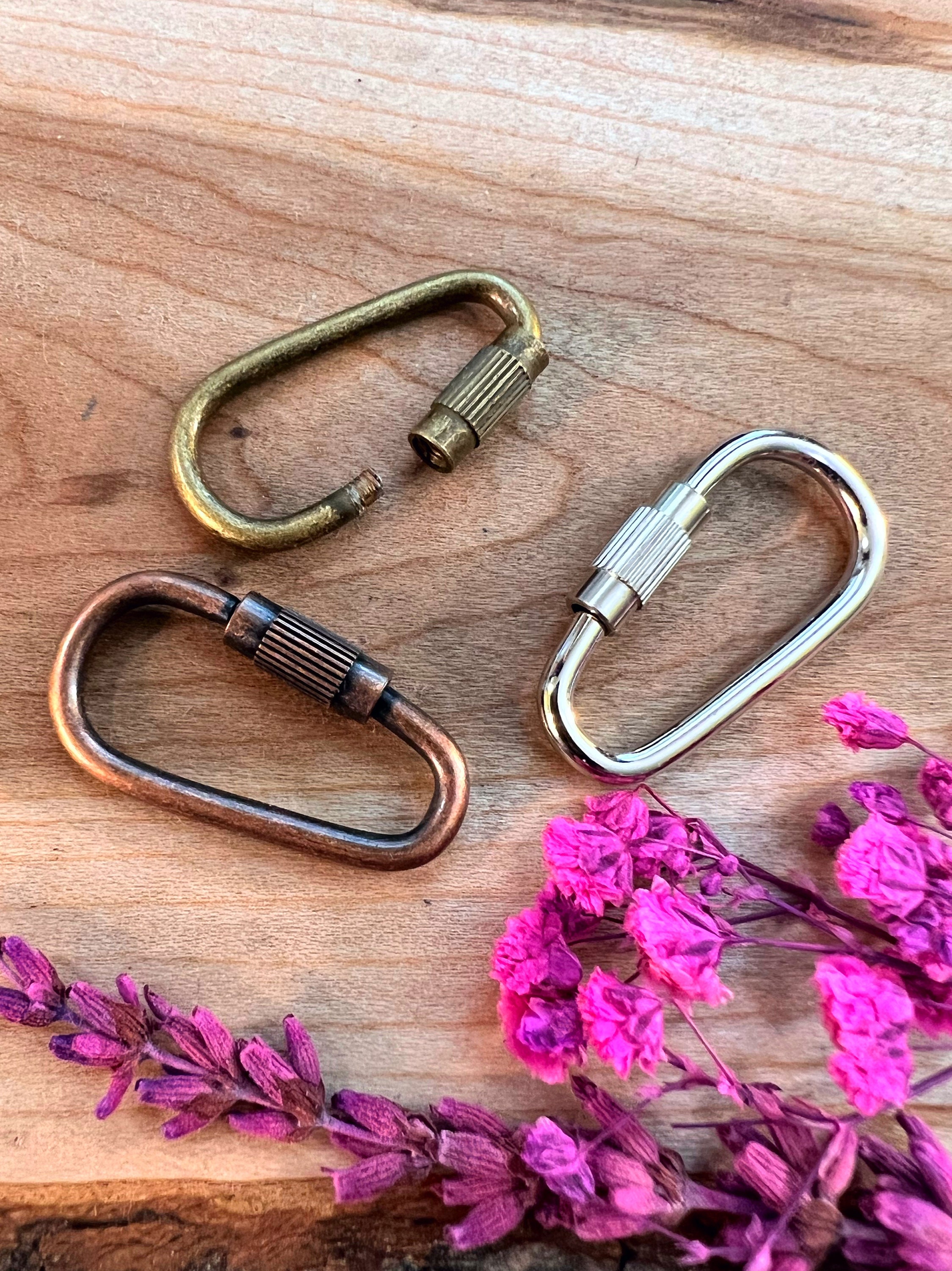 Slopehill Metal Carabiner Keychain Clips, Anti-Rust, Anti-Scratch Keychain Clip Hook, Key Ring Clips Holder Organizer for Car Key Finder, Adult Unisex