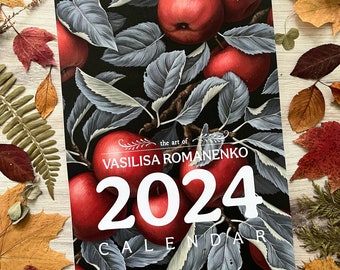 2024 Fine Art Botanical Wall Calendar