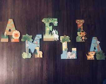 safari letters etsy