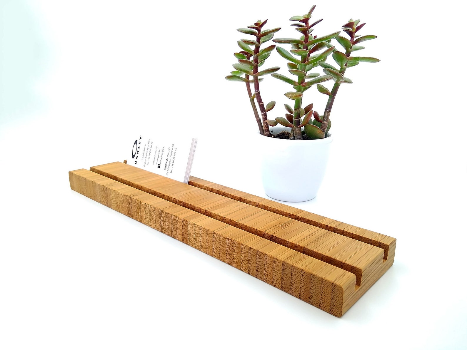 Multiple Wood Business Card Holder. Bamboo Card Holder. Wood Business