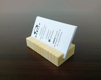Holz-Visitenkartenhalter. Natural BambooBusiness Card Stand. Holzkartenhalter. Office Card Display. Personalisierter Karteninhaber