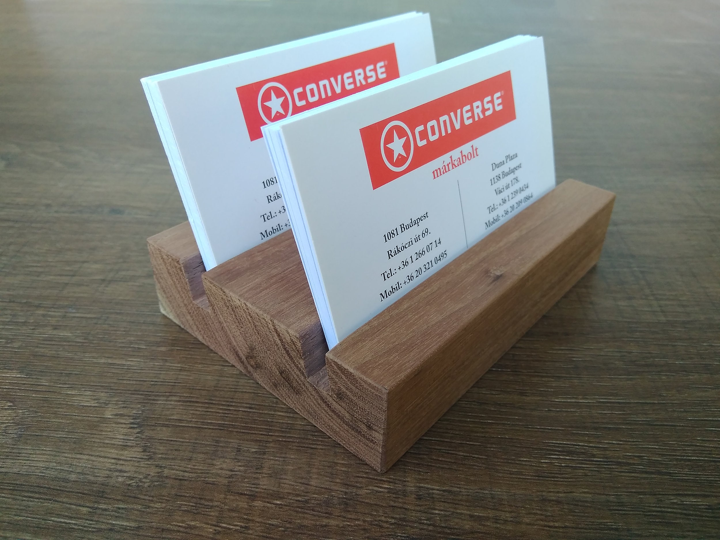 Wood Multiple Business Card Holder from Maple. Double Wooden Etsy