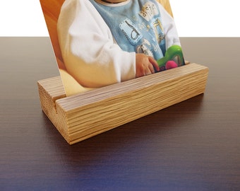 Wood Photo Holder. Wooden Postcard Holder. Wood Postcard Holder. Wood Card Holder. Office Card Display. Oak Card Holder.