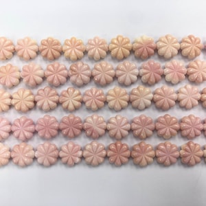 Pink Conch Shell 8 Petals Flower 16x5mm