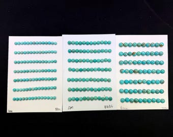 Natural Turquoise Round Cab 4mm 5mm 6mm 8mm