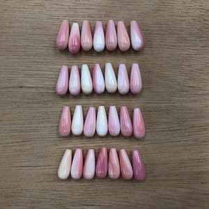 Natural Queen Conch Shell Tear Drop 8x20mm