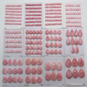 Pink Queen Conch Shell Pear Cab - 5x7mm 6x8mm 6x9mm 8x10mm 8x12mm 10x14mm 12x16mm 13x18mm 15x20mm 15x30mm 18x25mm 20x30mm 20x35mm 22x35mm