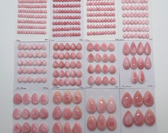 Pink Queen Conch Shell Pear Cab - 5x7mm 6x8mm 6x9mm 8x10mm 8x12mm 10x14mm 12x16mm 13x18mm 15x20mm 15x30mm 18x25mm 20x30mm 20x35mm 22x35mm