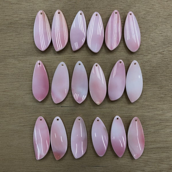 5pcs Pink Queen Conch Shell Whorl Shape Pendant