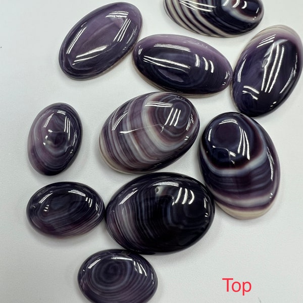 Purple Wampum Shell Oval Cab 13x18mm/ 15x20mm/ 15x25mm/ 18x25mm