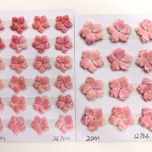 Pink Queen Conch Shell 12mm 15mm 20mm 25mm Bauhinia Flowers