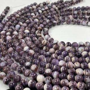 Natural Wampum Quahog Shell Round Bead 9mm, 10mm (Natural/Good/High Quality)