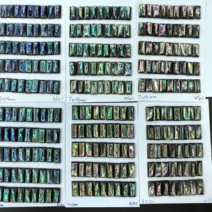 Natural Abalone Shell Rectangle Cabochons 7x14mm 7x15mm 8x10mm 8x16mm 9x18mm 10x14mm 13x18mm 15x20mm 18x25mm 20x25mm 20x30mm