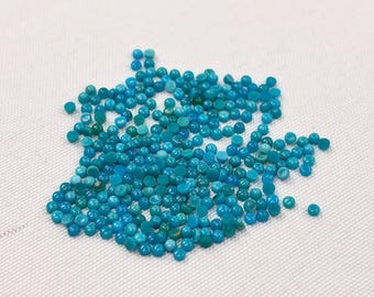 Natural Turquoise Round Cab 2mm 3mm