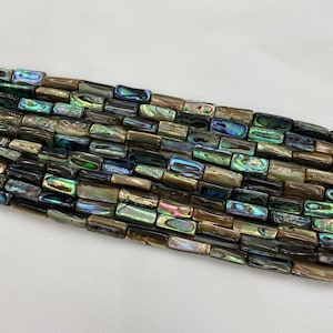 Abalone Shell Oregelbunden Tubsträng 16"tum