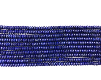 Lapis Roundel Beads 16 inches 4x6mm A Quality