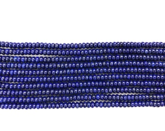 Lapis Roundel Beads 16 inches 6x3mm A/AB Quality
