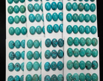 Natural Turquoise Oval Cab 12x16mm 13x18mm 15x20mm