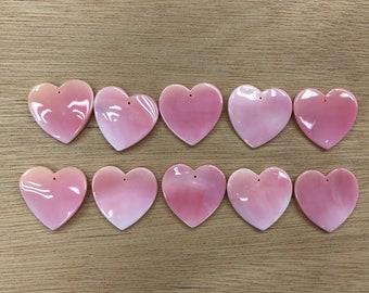 Colgante de concha reina rosa en forma de corazón, 30 m/35 m (10/20/50 unidades)