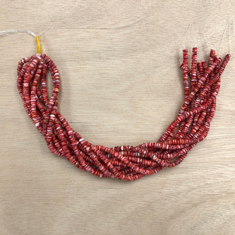 Seashell Rondells Natural Spiny Oyster Shell Rondelle Beads 6mm 16 Inches (orange/red) - Etsy