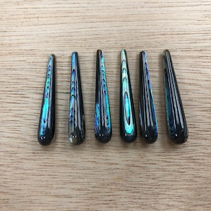 10pcs Abalone Shell Tear Drop 6-6.5x30-40mm