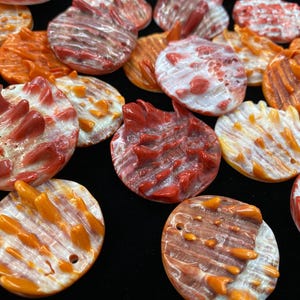Spiny Oyster Shell Druzy Loose Piece Round Pendant 40-45mm 60mm