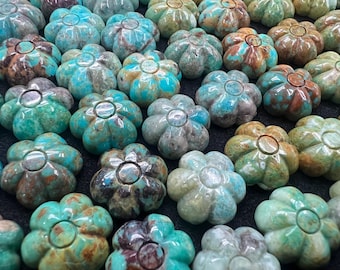 Natural Turquoise Flower Piece 14mm